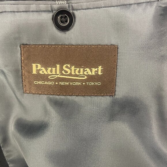Paul Stuart Men’s Tuxedo, Sz 44 Tall, Black 100% Wool Pants 38 - Picture 7 of 11